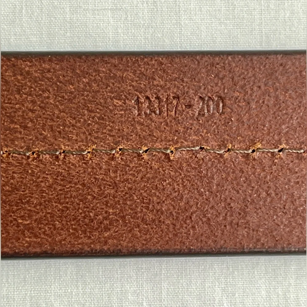 Joseph Abboud Belt Size 42, Dark Brown, Silver Finish Buckle